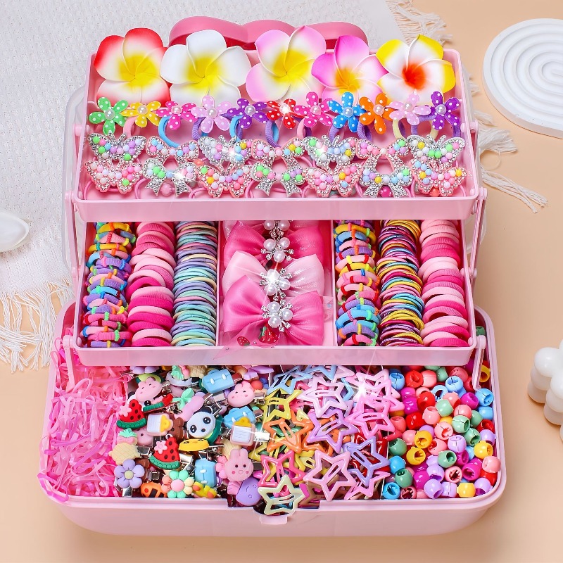 Travel Accessories Girls - 546 個の弓高弾性ヘアアクセサリーセット髪を傷つけないカラフルな女の子のヘアバンドヘアクリップ女の子子供