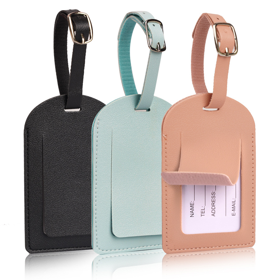 Travel Accessories Unique - 女性男性用荷物タグ PUレザー旅行用品スーツケースIDアドレスネームホルダー手荷物搭乗タグポータブルラベル
