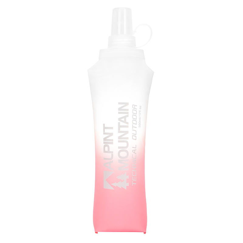 Water Bottle Collapsible - 500ml折りたたみ式漏れ防止ソフト折りたたみ式ウォーターボトル（ハイドレーションパック用）BPAフリーTPU、軽量ソフトフラスク（ランニング用）