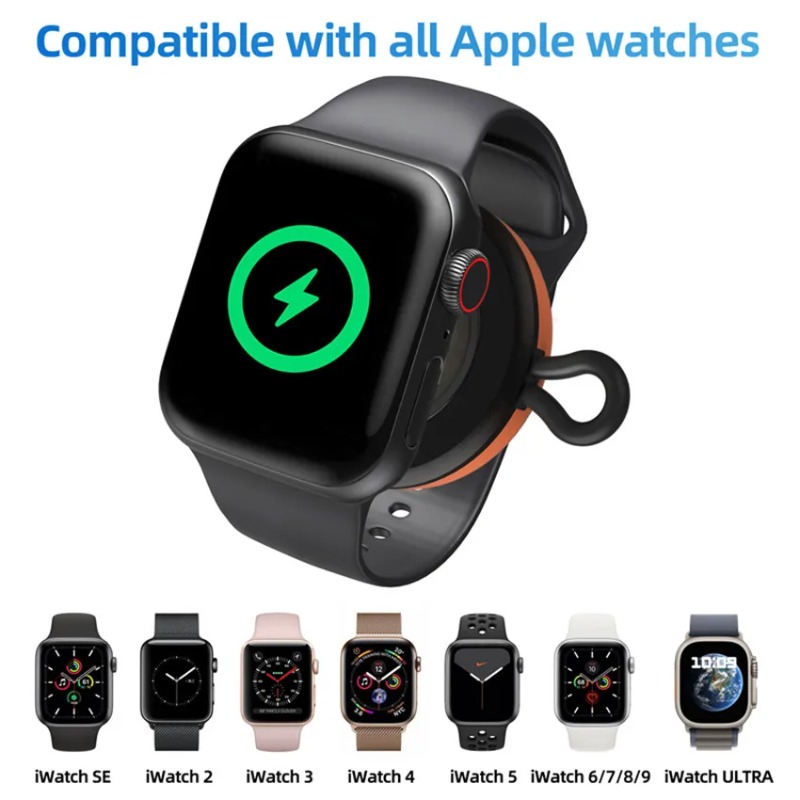 Travel Accessories Apple - ミニタイプCスマートウォッチワイヤレス充電器ポータブルキーチェーン高速充電ドック（Apple Watch全シリーズ対応）旅行用デイリーアクセサリー