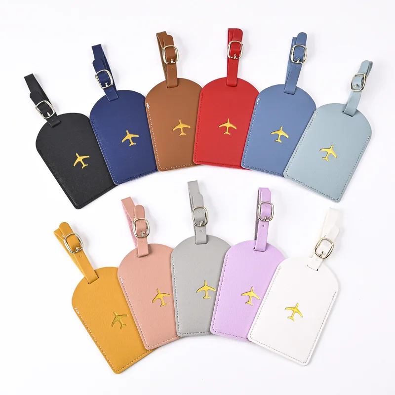 Travel Accessories Unique - 1pc 厚みのある PU ホットスタンピング航空機搭乗券荷物タグスーツケース名ラベル旅行タグ荷物タグ旅行アクセサリー