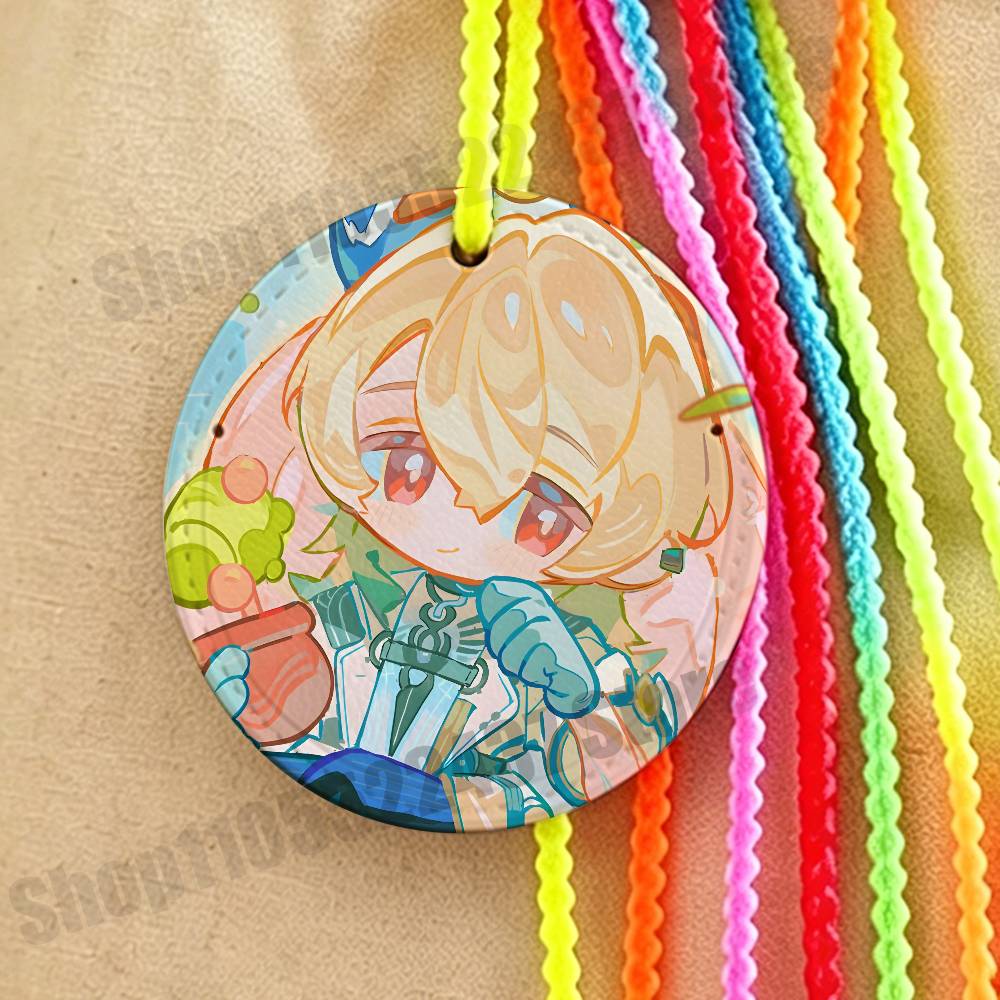 Luggage Tag Leather - Luuk Game W-Wuthering Waves レザー製荷物タグ スーツケースラベル