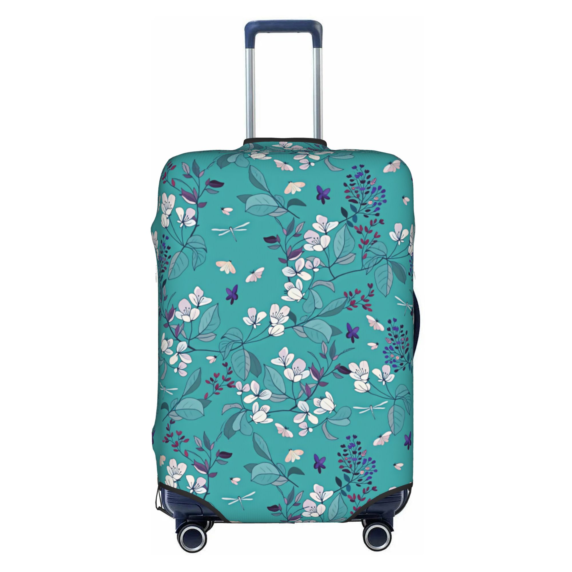 Travel Accessories Apple - 桜紫ライラック荷物カバー伸縮性のある白いリンゴの花旅行スーツケース保護カバー18-32インチに適合