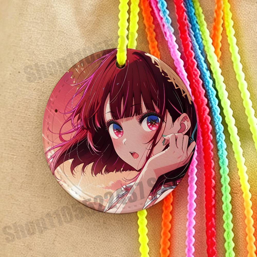 Luggage Tag Leather - 漫画 K-Kana A-Arima かわいいクリエイティブな荷物タグ 軽量防水名前 ID