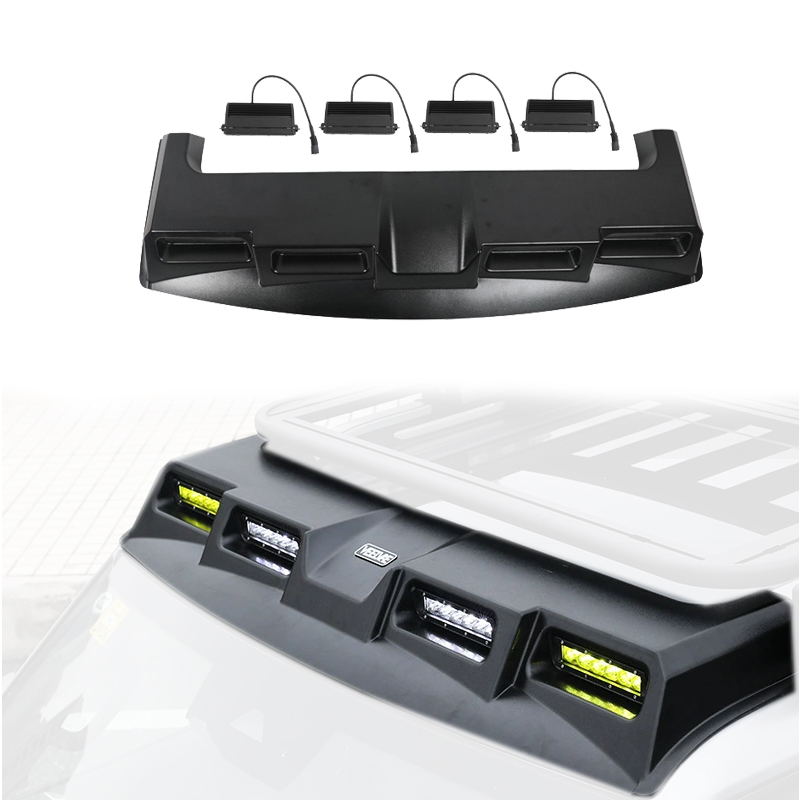 Travel Accessories In Car - ジェットゥールT2トラベラー2025 2024 2023用、4つのスポットライトLED T2ルーフライトアクセサリー付きカールーフスポイラー