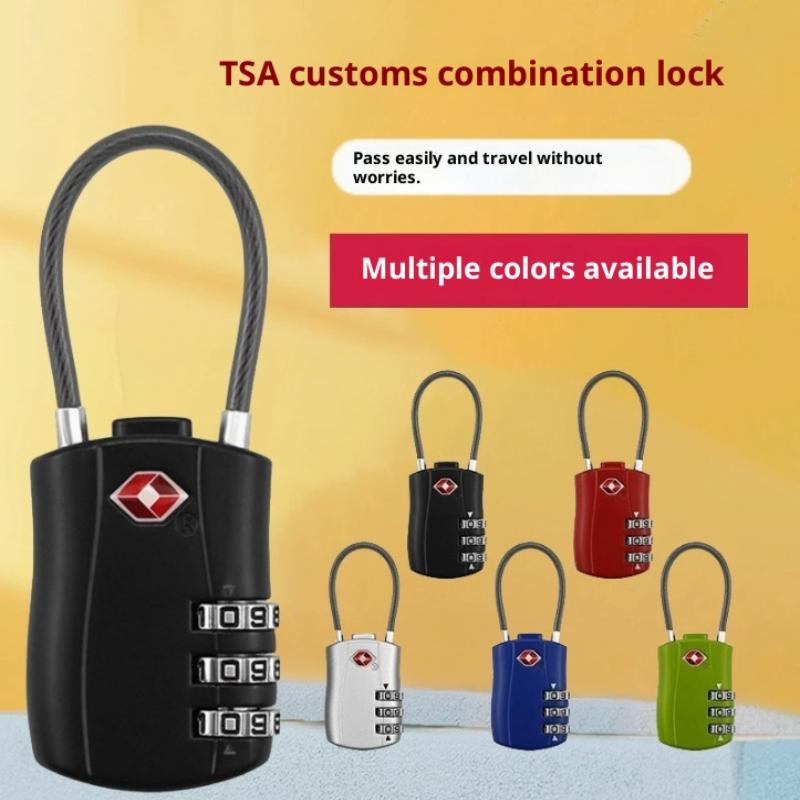 Travel Lock Tsa Approved - 2026NEW トラベルギフト TSA 税関ロック 3 桁変更可能なパスワード亜鉛合金ポータブルセキュリティロックスーツケースバックパック荷物用