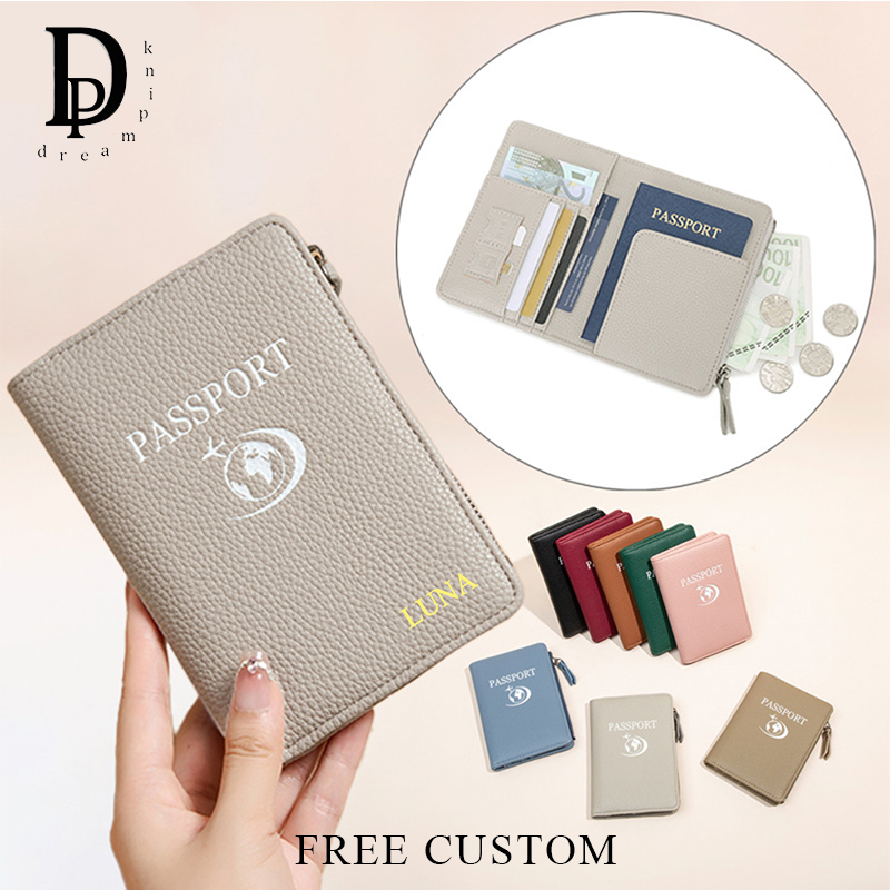 Travel Accessories Passport Holder - トラベルウーマン RFID パーソナライズされたパスポートホルダー PU レザー多機能財布高級ファッション出張カードバッグ小銭入れ