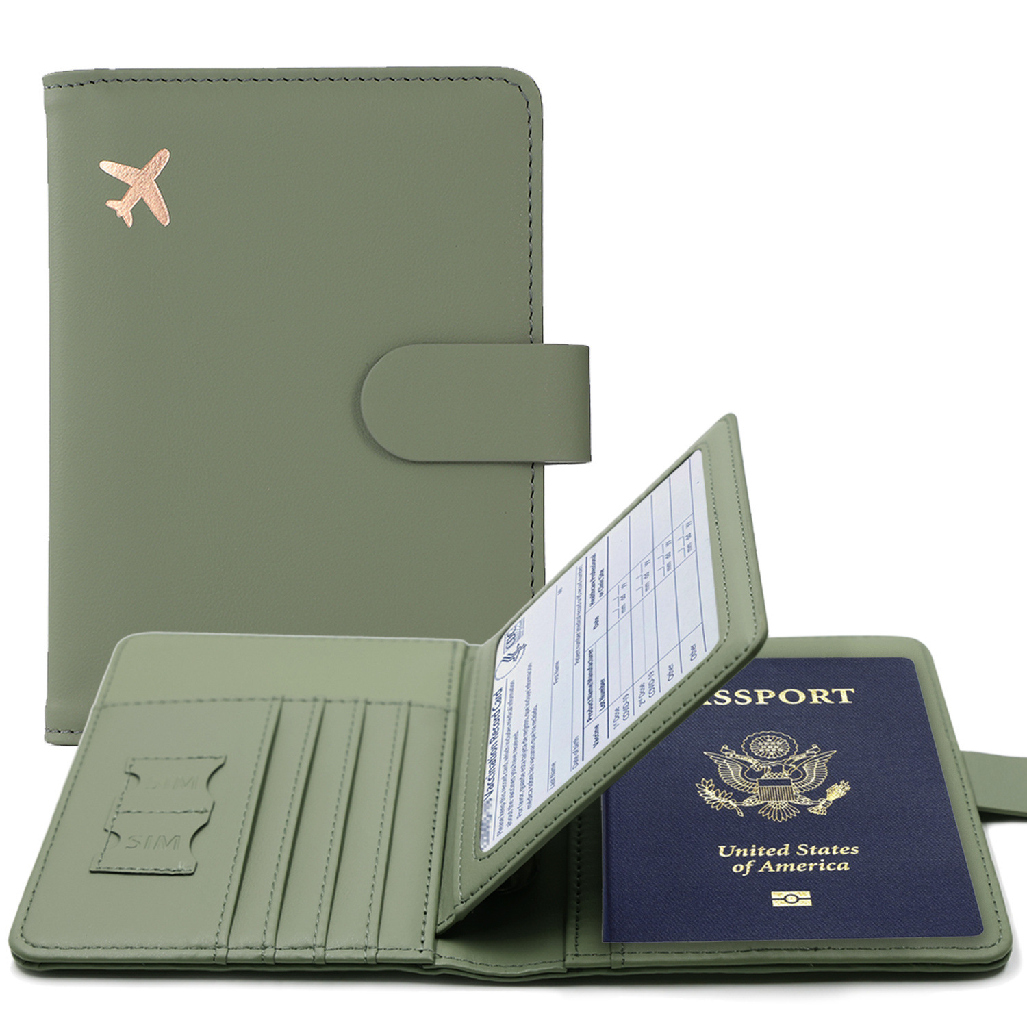 Travel Accessories Passport Holder - RFID パスポートカバーケースパスポートホルダー多機能パスポート財布 ID クレジットカードホルダー旅行財布トラベルアクセサリー