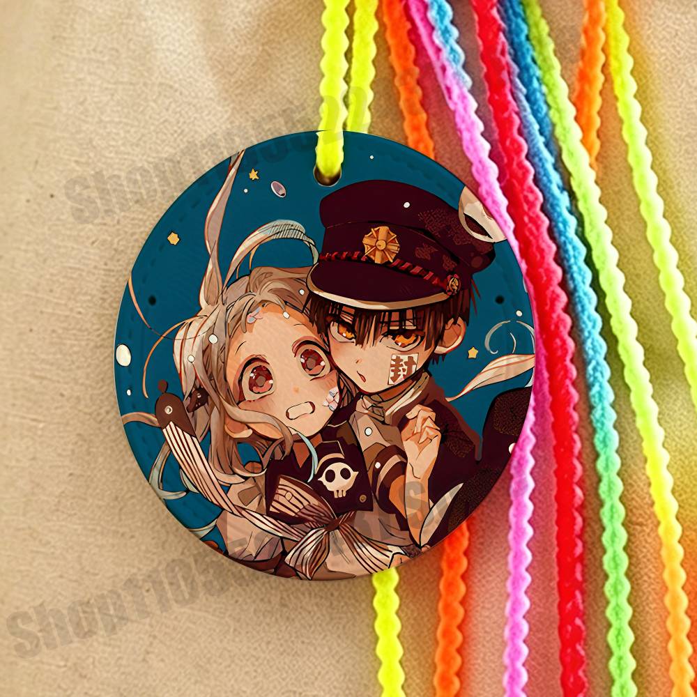 Luggage Tag Leather - アニメ花子くん矢代寧々レザー荷物タグスーツケースラベル手荷物搭乗バッグ名IDアドレスホルダー旅行用