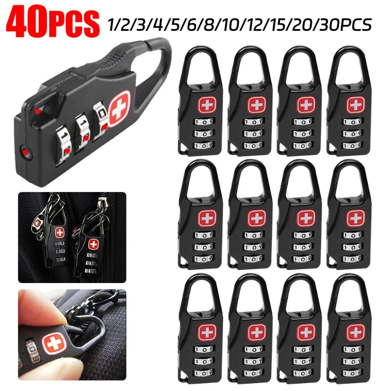 Travel Lock Tsa Approved - 40-1 個ミニセキュリティ税関ロックコンビネーションコード番号ロック南京錠パスワード南京錠スーツケース引き出しキャビネット荷物ジッパー用