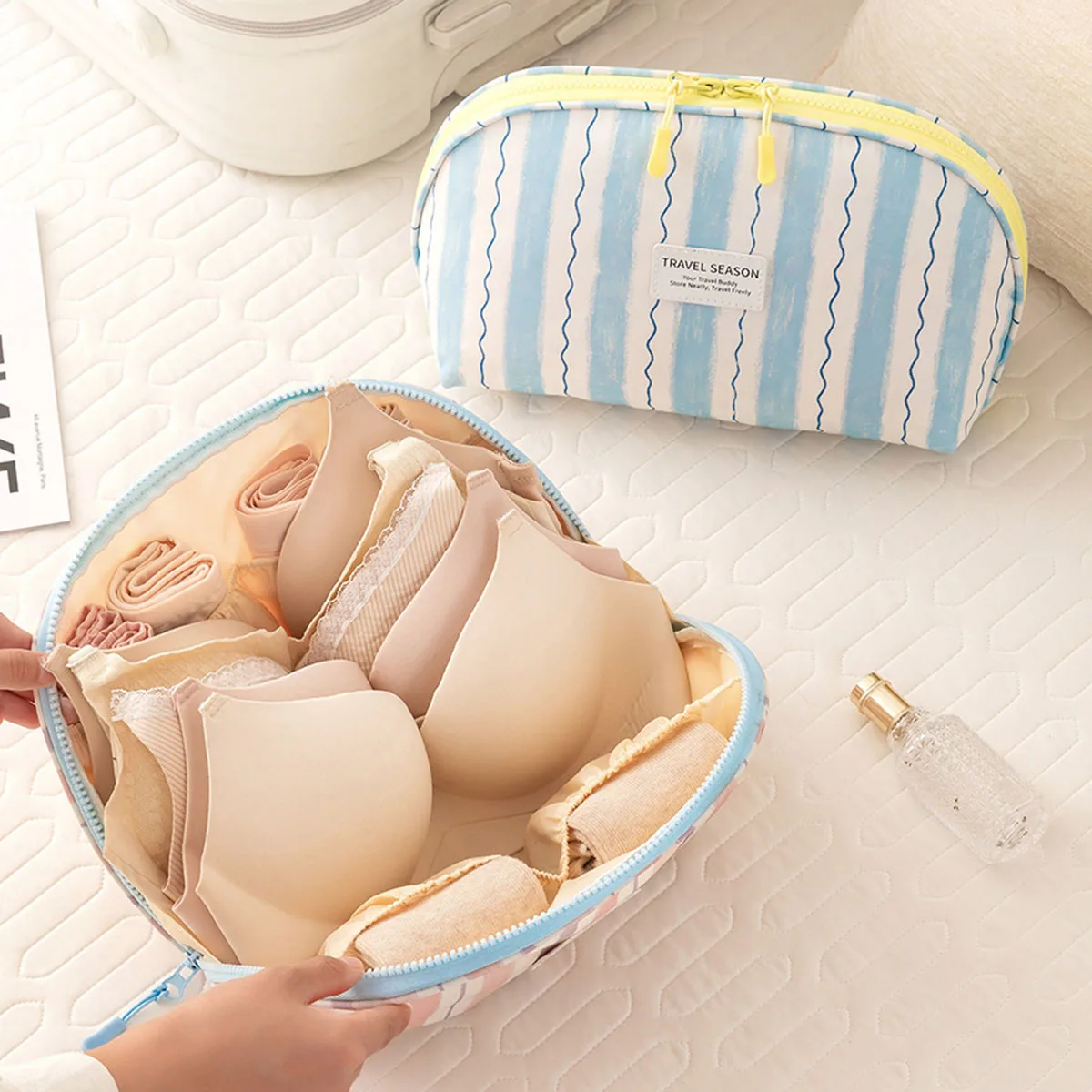 Travel Accessories Us - 下着収納袋ポータブル多目的トラベルオーガナイザーバッグオックスフォード布トラベル収納袋靴下ブラジャーアクセサリー用