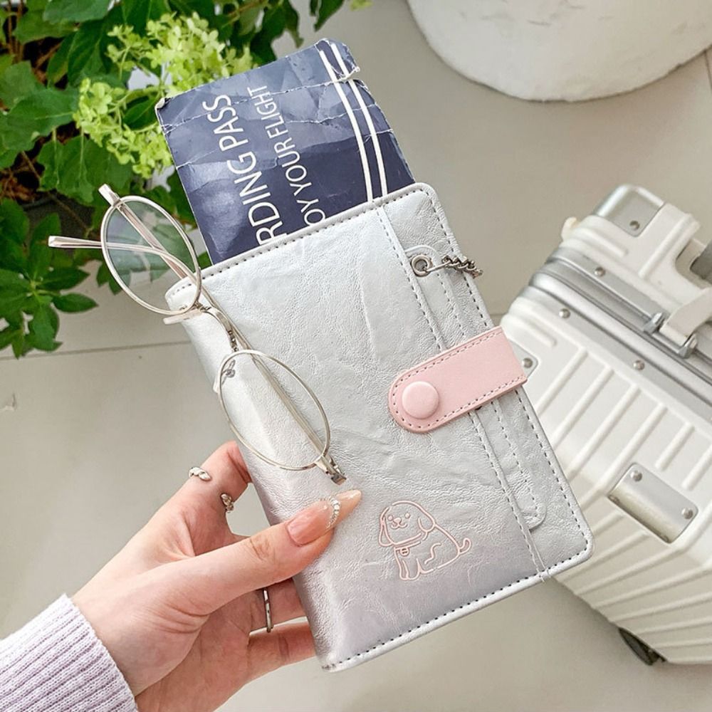 Travel Accessories Passport Holder - カードホルダー PU パスポートバッグかわいい子犬パスポートカバー旅行財布多機能財布カード収納バッグ旅行アクセサリー