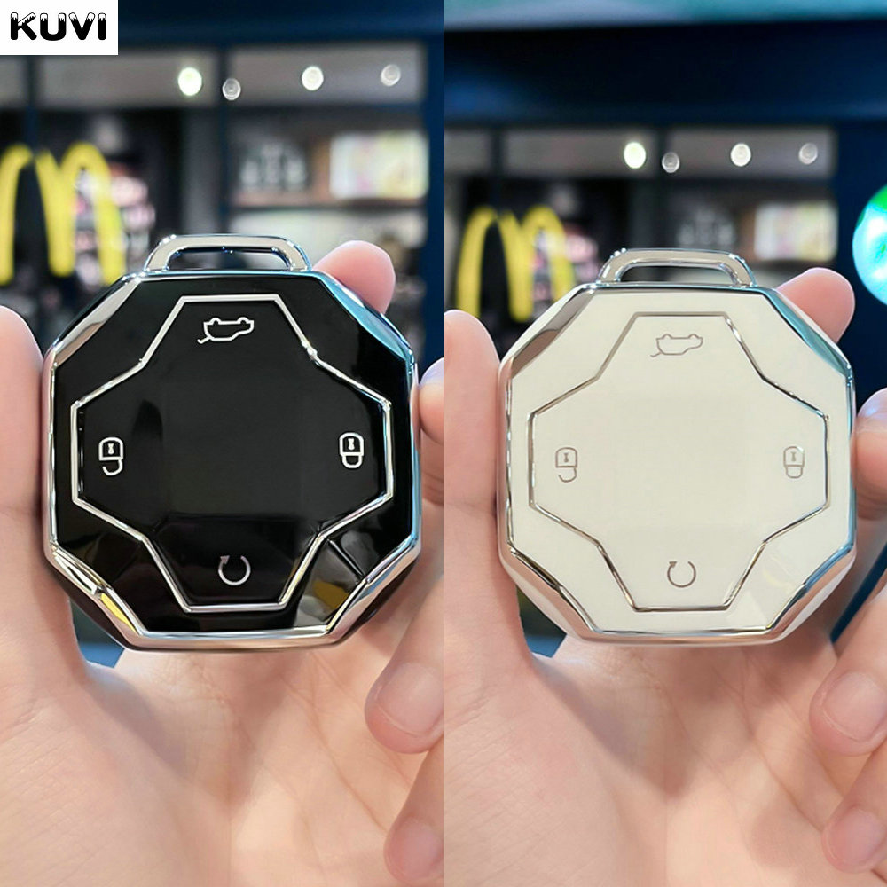 Travel Accessories Kmart - 新しい TPU 4 ボタンスマート車のキーケースカバーシェル Fob 奇瑞