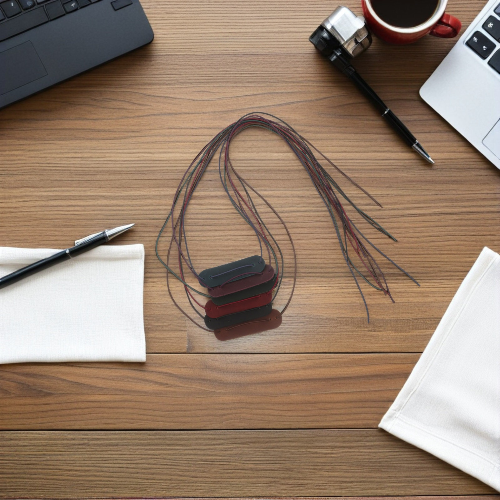 Travel Notebook Journal - 6個入り ヴィンテージノートブック エッジプロテクターストラップ 厚手PU弾性クロージャー プランナー、トラベルジャーナル、ハードカバーデイリーノート用