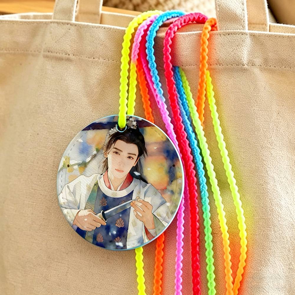 Luggage Tag Leather - Yu Ming Cha Gu イラスト入りテレビ荷物タグ PU