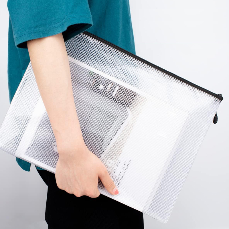メッシュジッパー収納袋ドキュメントバッグ防水ファイルポーチフ - Reusable Zip Bag のレビューと価格