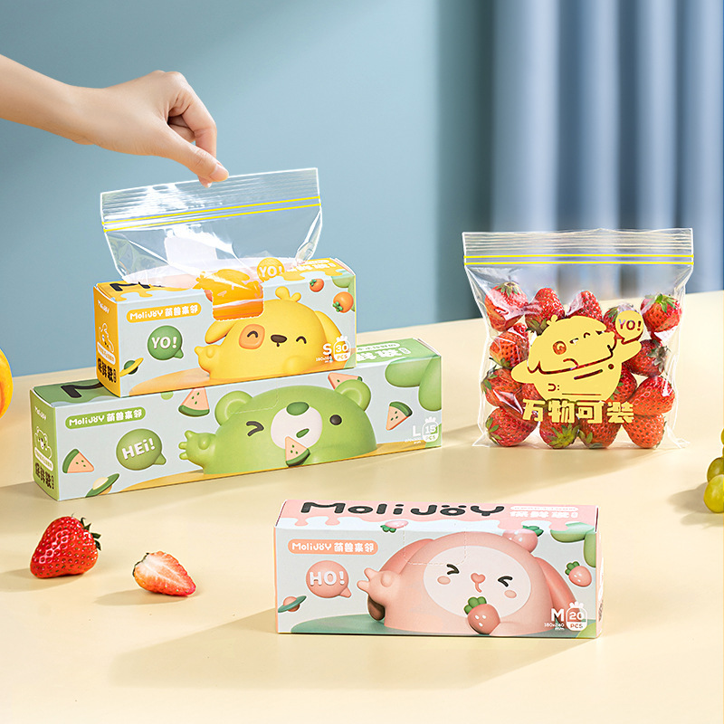 再利用可能なジップロックバッグ食品グレード透明保存袋冷蔵庫鮮 - Reusable Zip Bag のレビューと価格