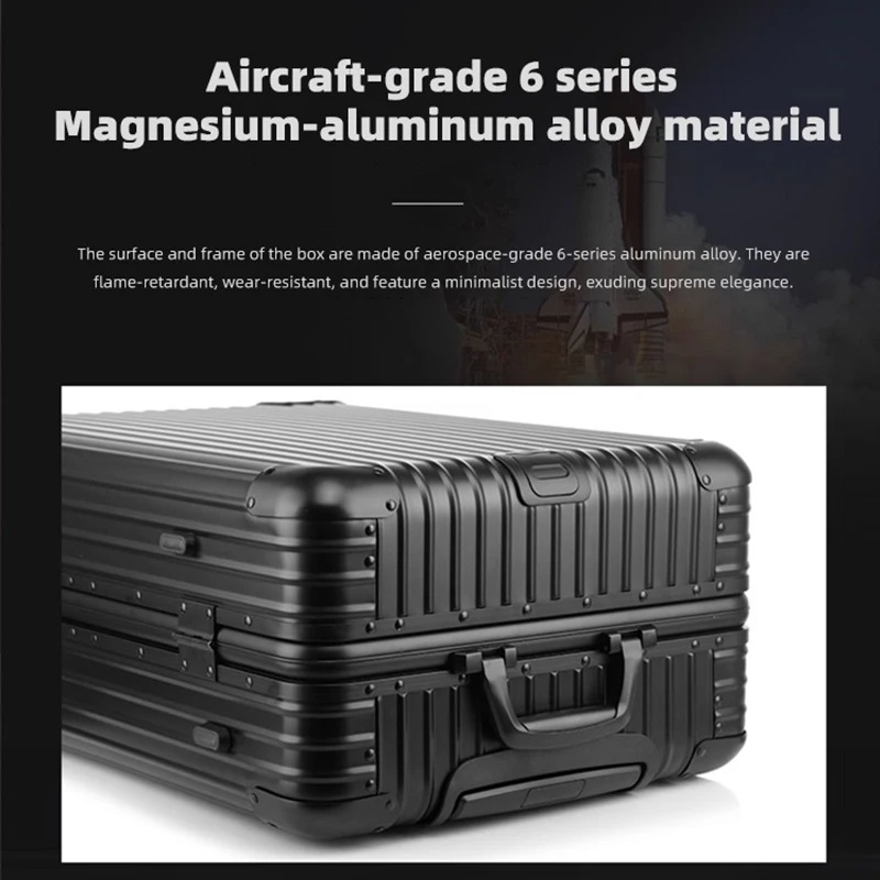 24インチ全アルミニウムマグネシウム合金製伸縮式スーツケース - Travel Lock Tsa Approved のレビューと価格