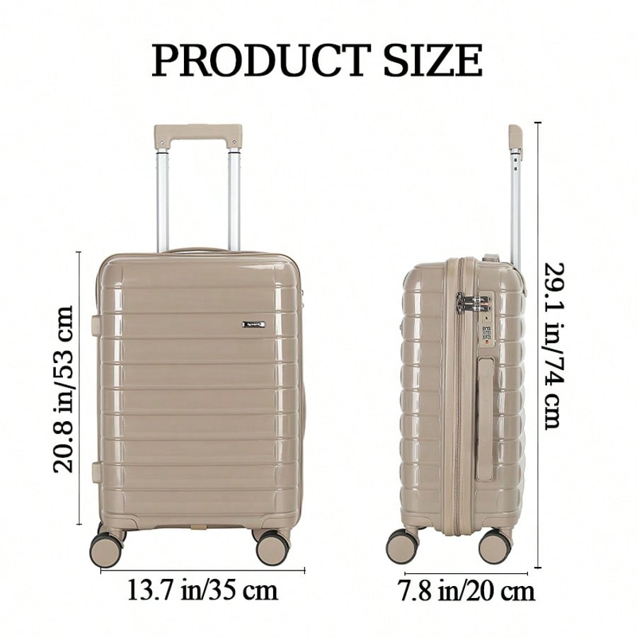20インチ軽量キャリーオンスーツケース、PCとABS製、4つ - Travel Lock Tsa Approved のレビューと価格