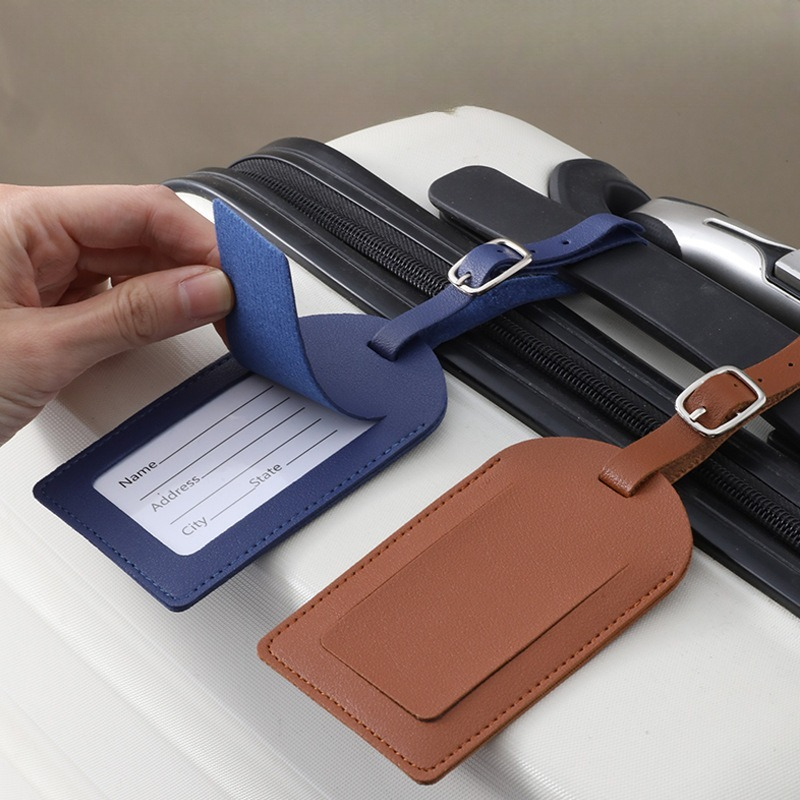 女性男性用荷物タグ PUレザー旅行用品スーツケースIDアドレ - Travel Accessories Unique のレビューと価格