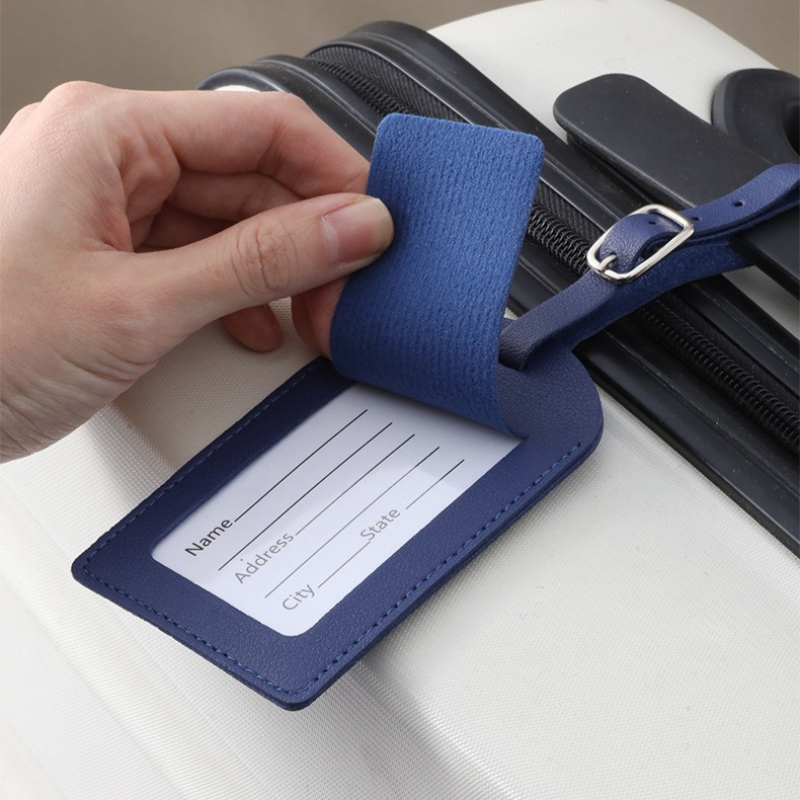 女性男性用荷物タグ PUレザー旅行用品スーツケースIDアドレ - Travel Accessories Unique のレビューと価格