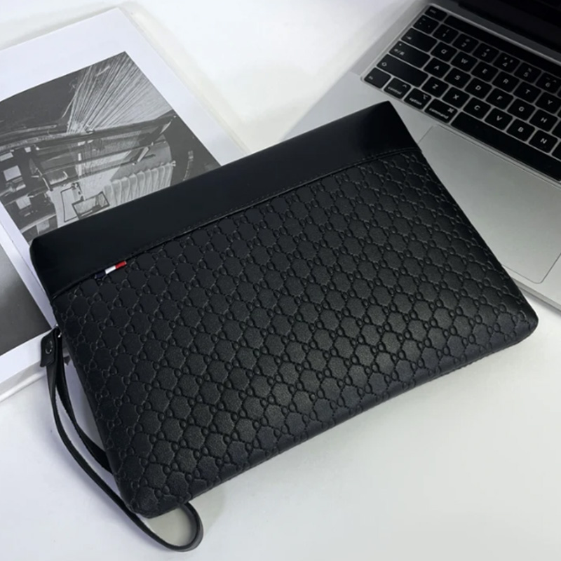 デザイナービジネスバッグレザーメンズクラッチバッグファッショ - Travel Accessories Passport Holder のレビューと価格