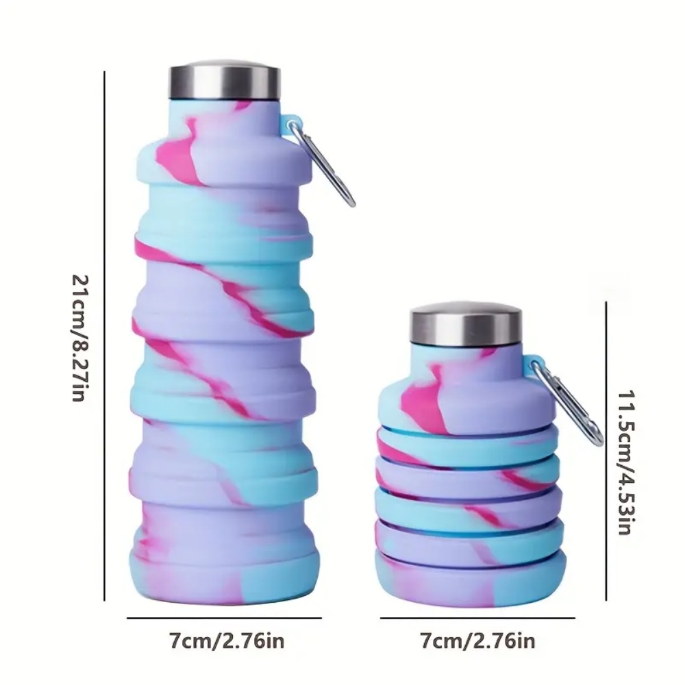 500ml 折りたたみ式シリコンウォーターボトル漏れ防止折り - Water Bottle Collapsible のレビューと価格