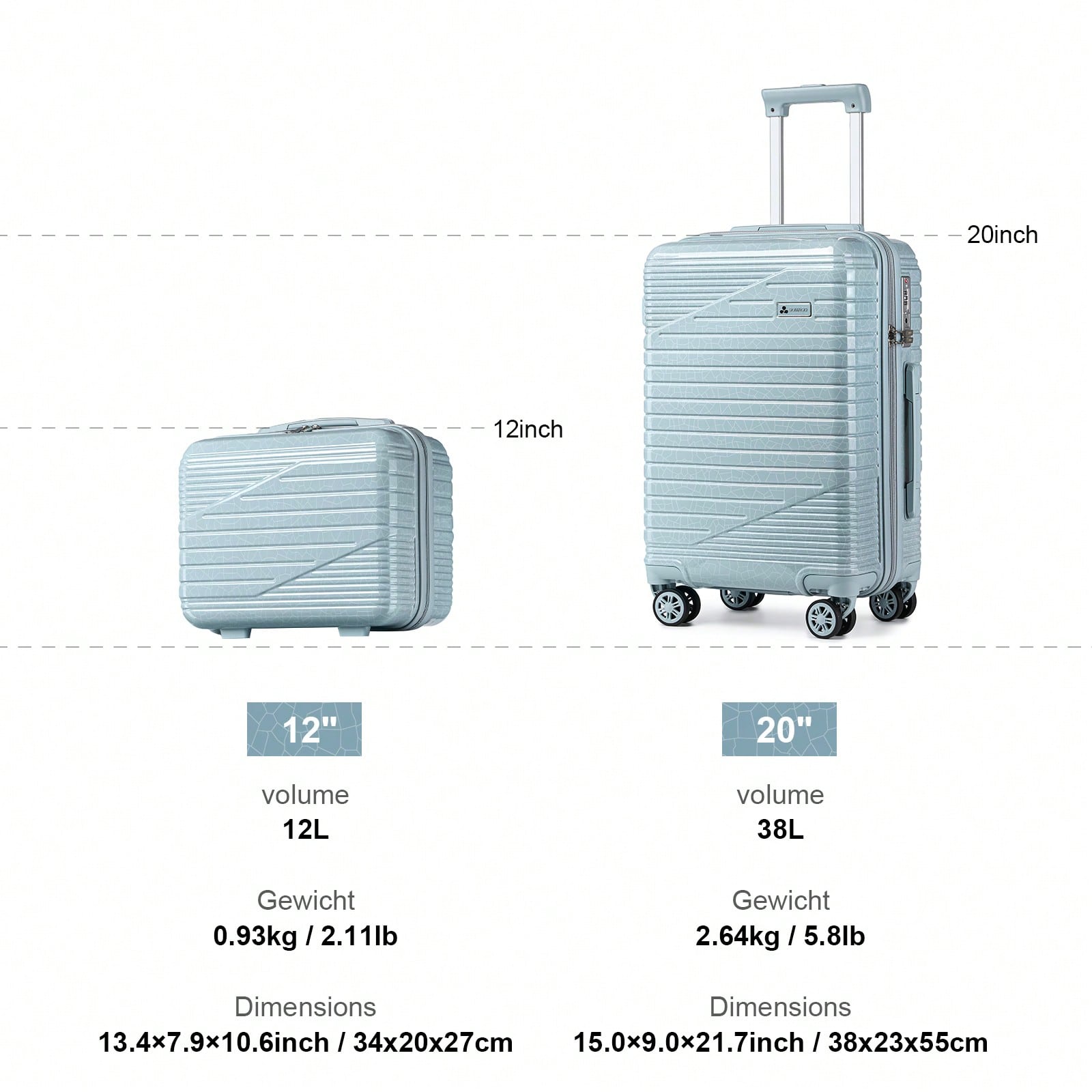 20インチ機内持ち込み用荷物 ハードサイド ポリカーボネート - Travel Lock Tsa Approved のレビューと価格