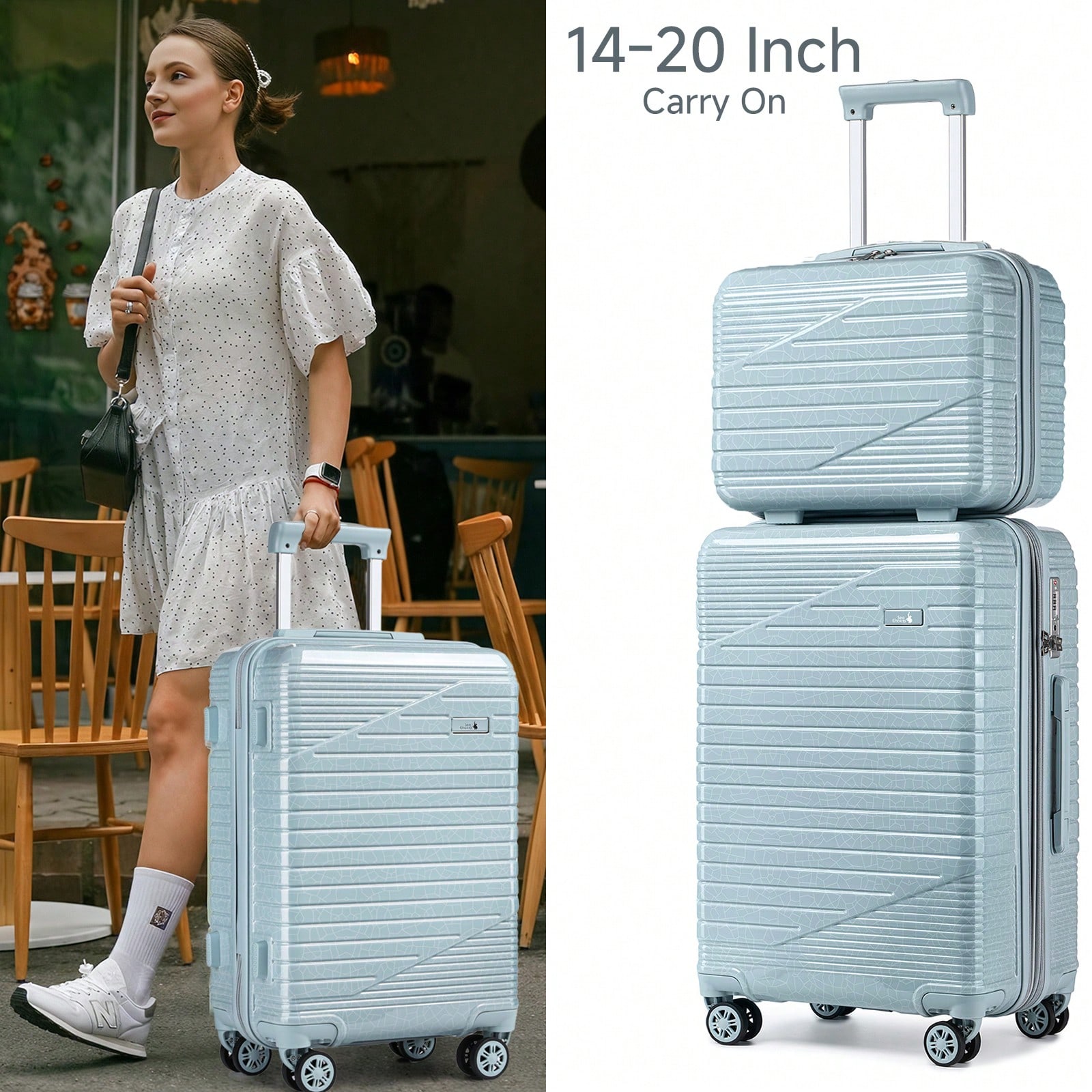 20インチ機内持ち込み用荷物 ハードサイド ポリカーボネート - Travel Lock Tsa Approved のレビューと価格