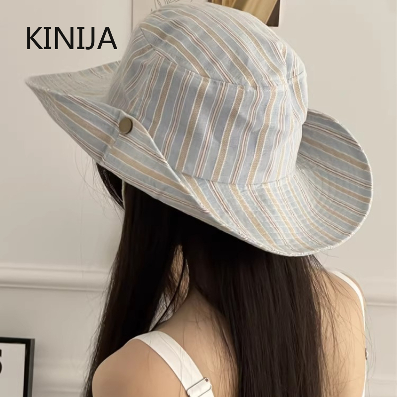 韓国版シンプルトラベルストライプバケットハット女性用夏用日よ - Travel Accessories Kmart のレビューと価格