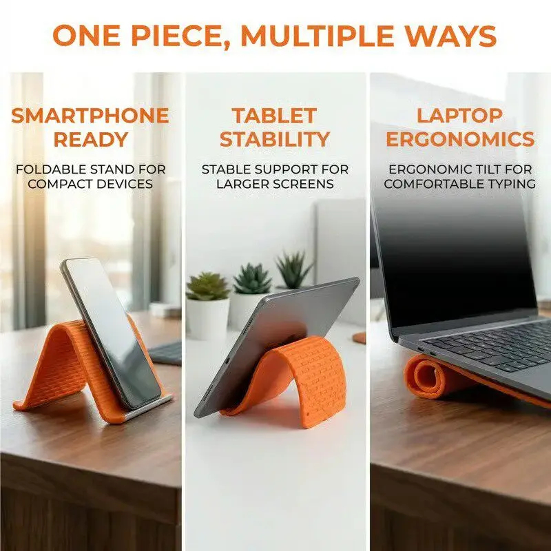 シリコーン折りたたみ式電話スタンドタブレットラップトップDI - Travel Accessories Apple のレビューと価格