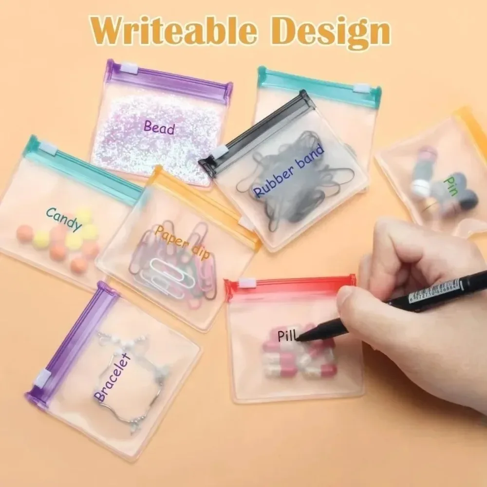 ミニカラフルなピルディスペンサーバッグ再利用可能な自己密封薬 - Reusable Zip Bag のレビューと価格