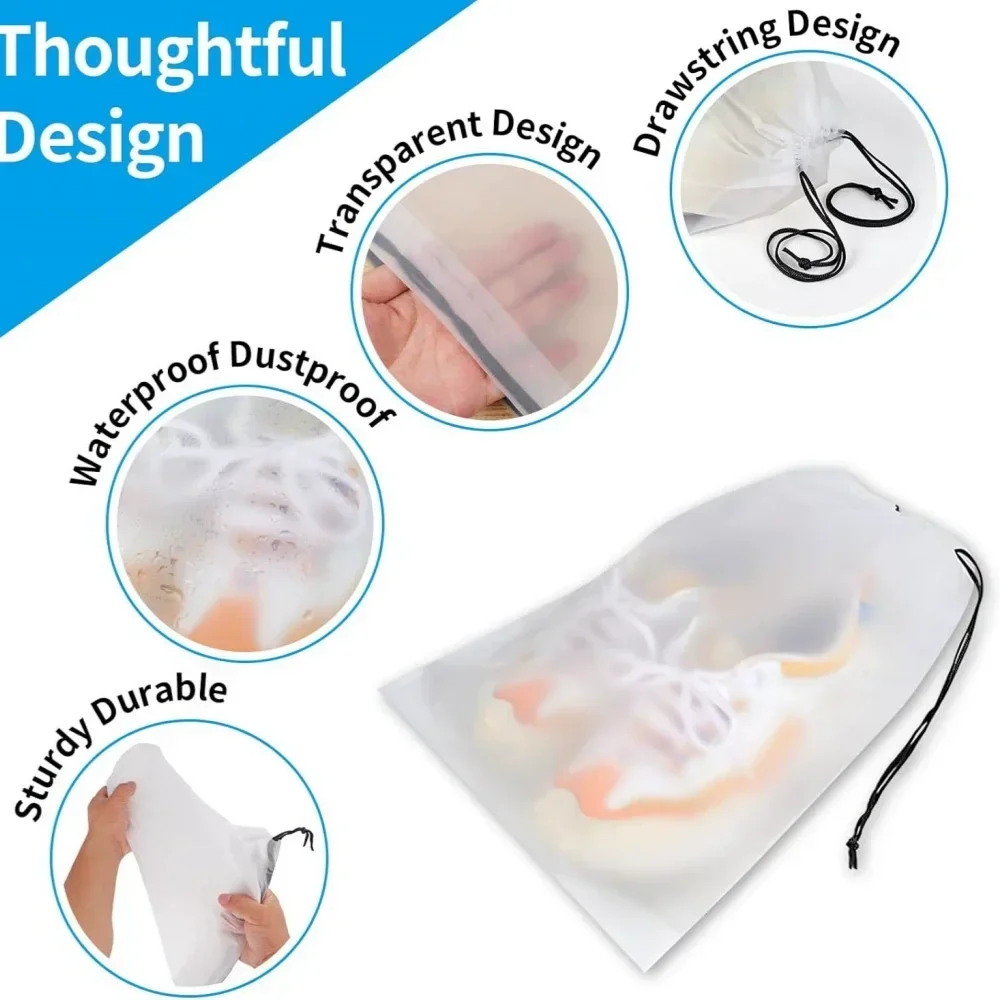 5/10 個靴収納巾着袋防水旅行化粧品バッグ雑貨タオル収納袋 - Reusable Zip Bag のレビューと価格