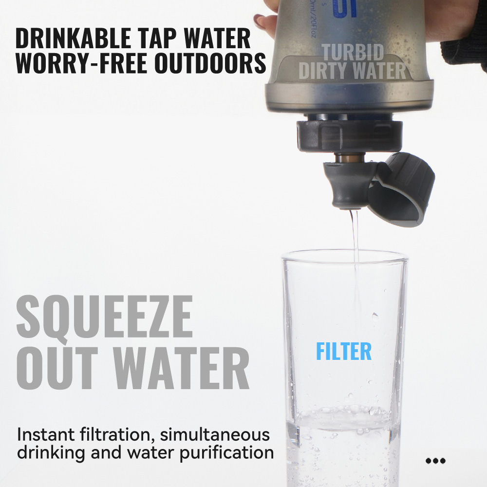 WRELS ソフトウォーターボトル フィルター付き 超軽量折 - Water Bottle Collapsible のレビューと価格