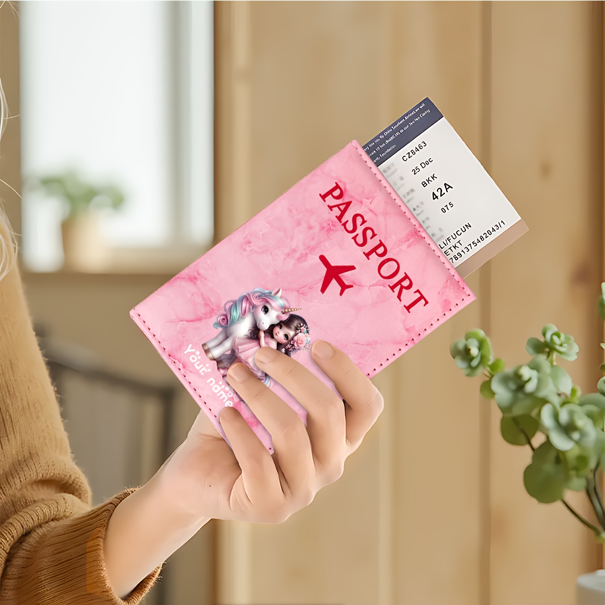ユニコーンガールパターン PU パスポートホルダー ゴールデ - Travel Accessories Kmart のレビューと価格