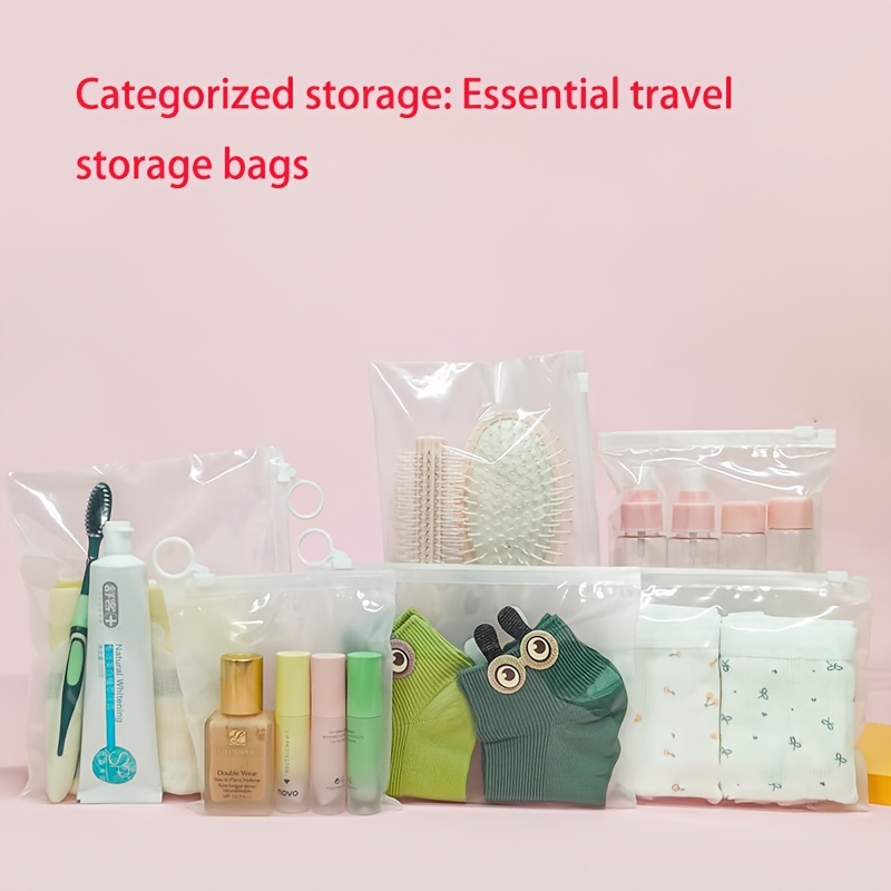 10 個旅行収納袋多機能収納化粧品バッグ旅行トイレタリーバッ - Reusable Zip Bag のレビューと価格
