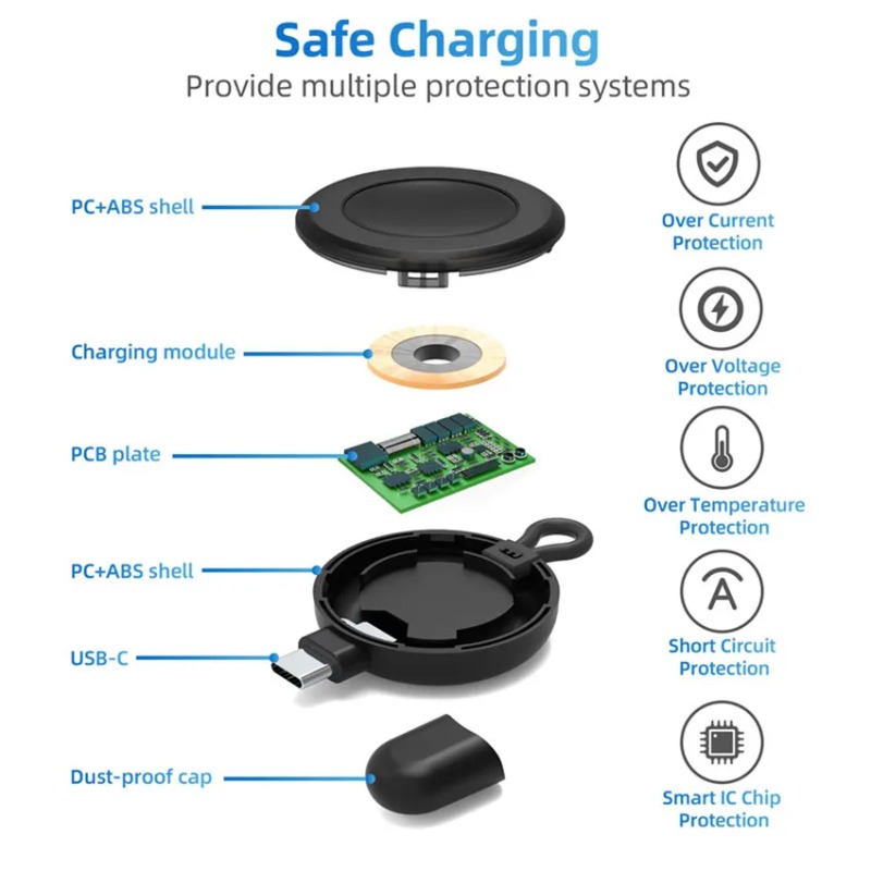 ミニタイプCスマートウォッチワイヤレス充電器ポータブルキーチ - Travel Accessories Apple のレビューと価格