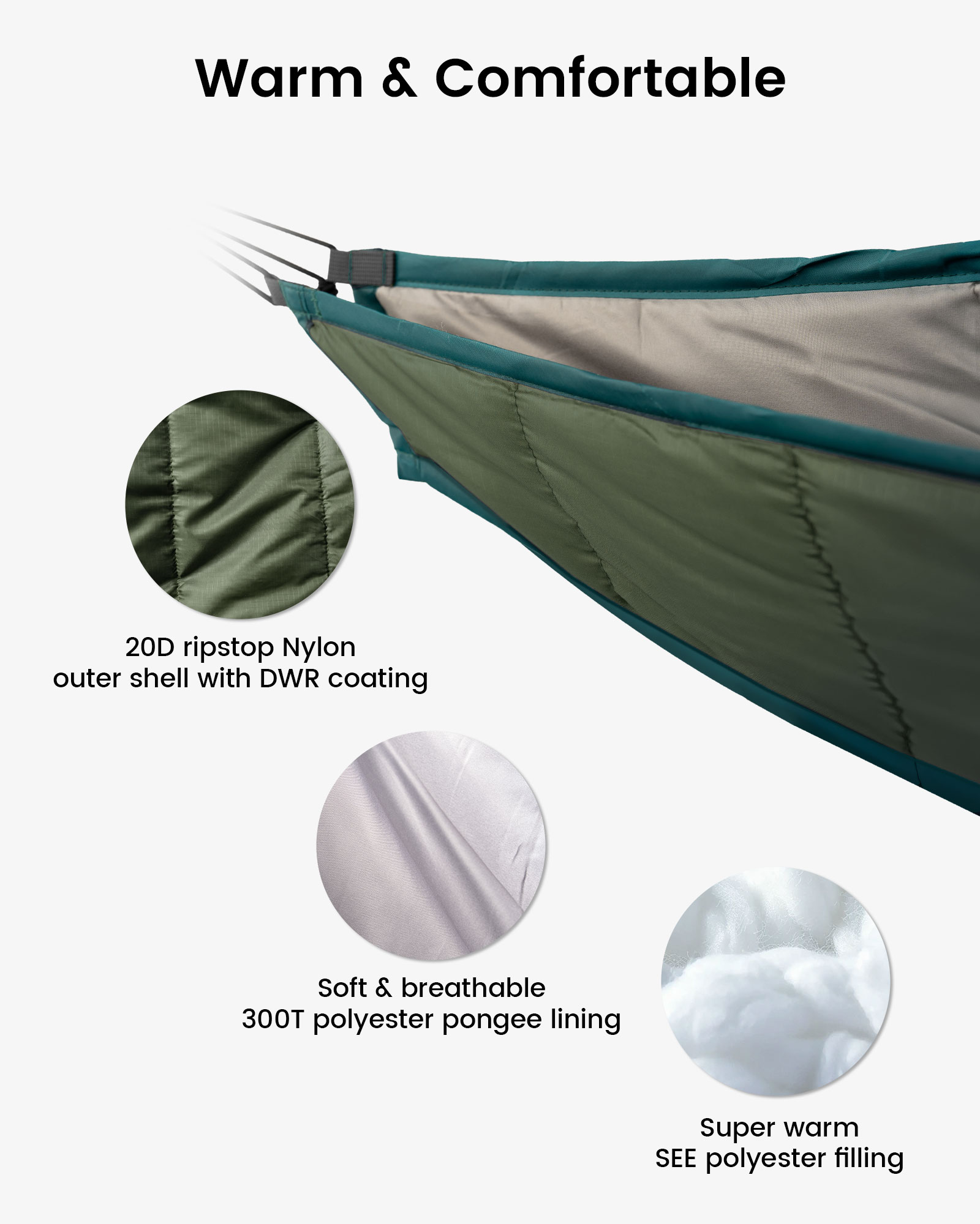 OneTigris 軽量ハンモックアンダーキルト アンダーブ - Travel Accessories Inc のレビューと価格