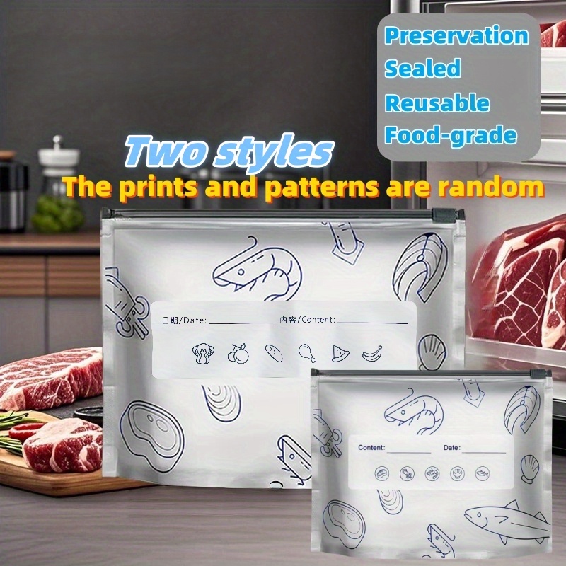 10/60 個アルミ箔保存袋冷凍庫密封オーガナイザー食品包装 - Reusable Zip Bag のレビューと価格