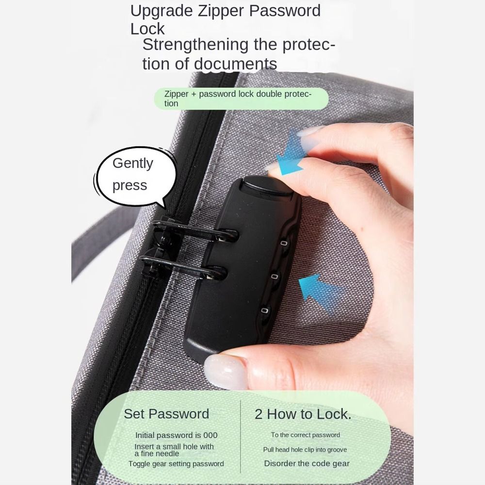 オックスフォード生地パスワードロックバッグ大容量ポータブルト - Reusable Zip Bag のレビューと価格