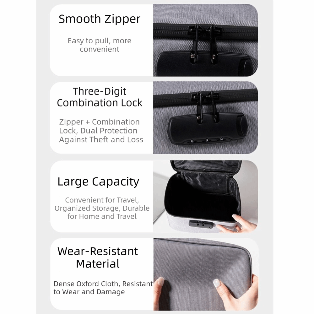 オックスフォード生地パスワードロックバッグ大容量ポータブルト - Reusable Zip Bag のレビューと価格