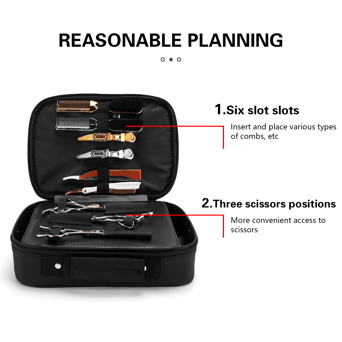 黒理髪電気バリカンバッグサロン理髪ツール収納トラベルシェーバ - Travel Router Accessories のレビューと価格