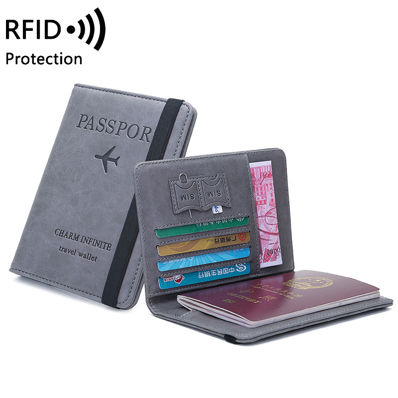 ユニセックス PU レザー パスポート ホルダー - RFI - Travel Accessories Passport Holder のレビューと価格