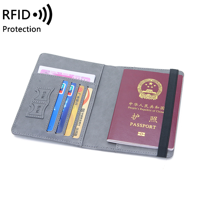 ユニセックス PU レザー パスポート ホルダー - RFI - Travel Accessories Passport Holder のレビューと価格