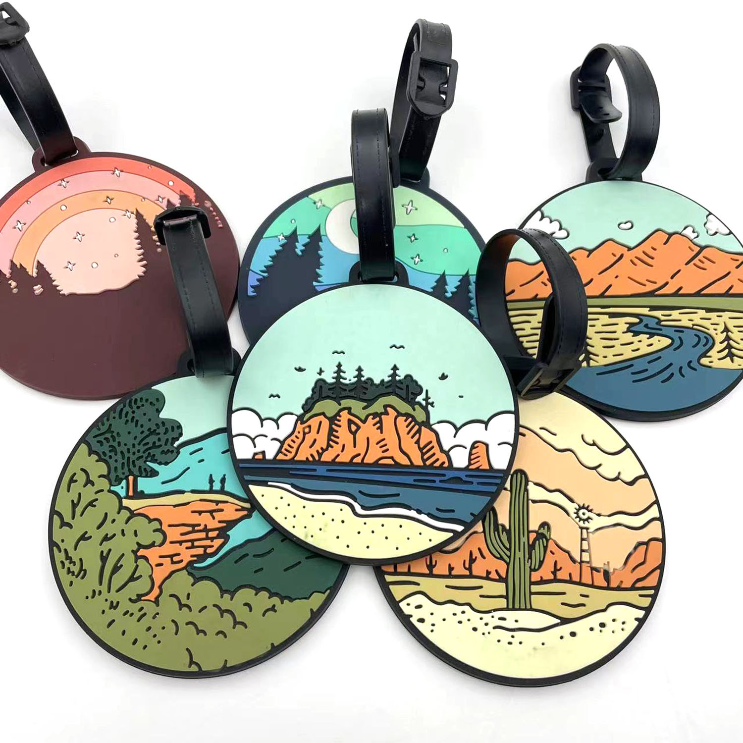 星空風景荷物タグペンダント紛失防止IDタグプライバシー保護旅 - Travel Accessories Unique のレビューと価格