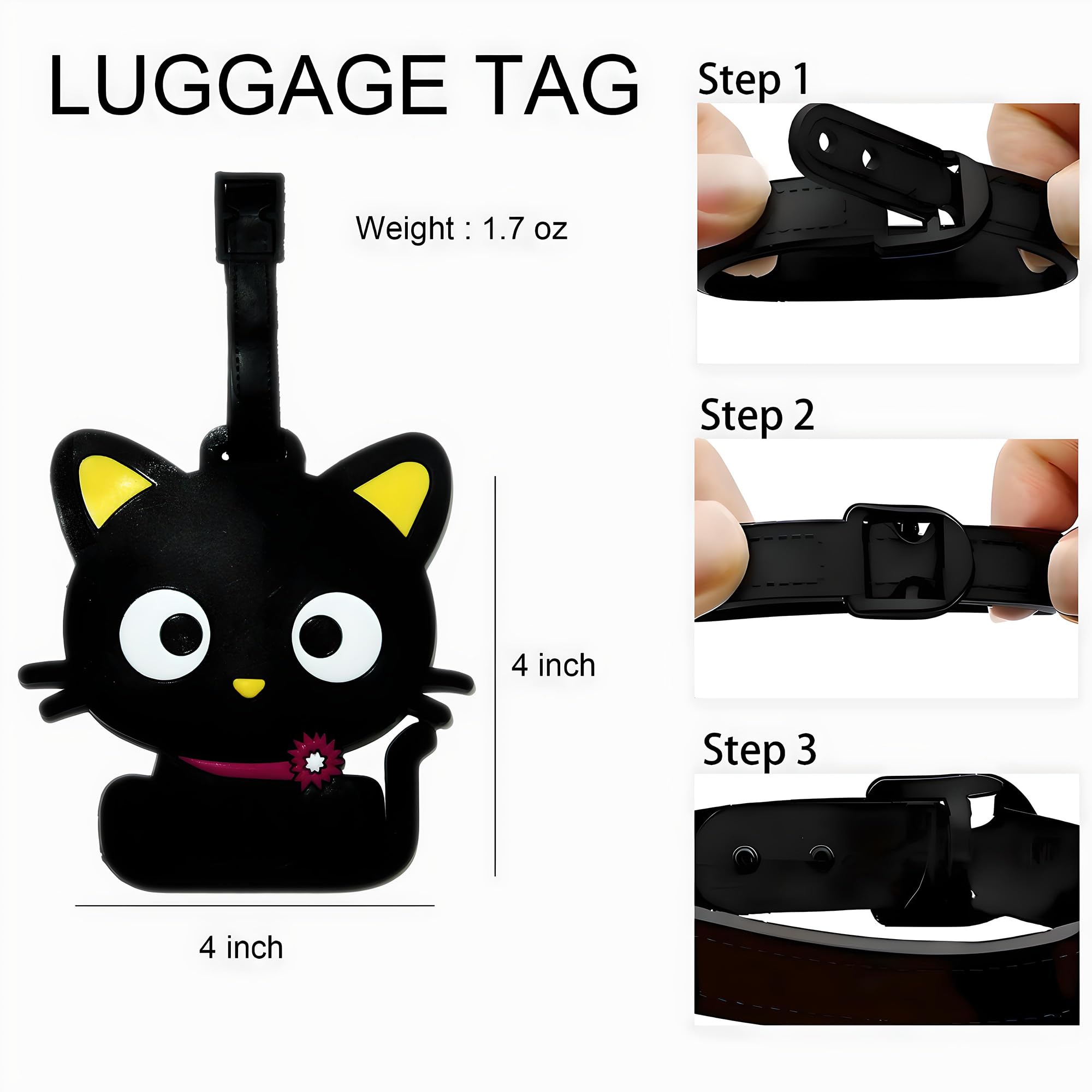 かわいい動物の荷物タグ旅行猫犬うんち恐竜スーツケースIDアド - Travel Accessories Unique のレビューと価格