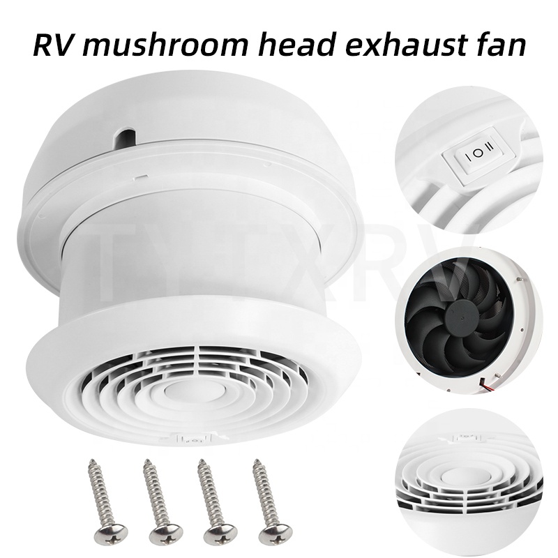 RVアクセサリー DC12V/24V 強風 マッシュルームヘ - Travel Accessories Us のレビューと価格