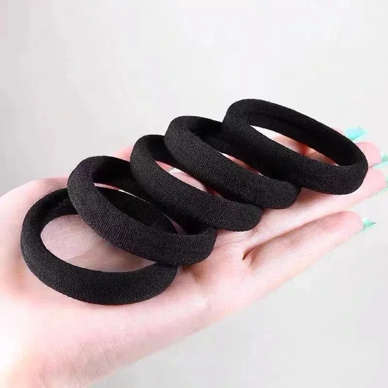 高弾性ヘアバンド女性女の子黒ベーシックヘアネクタイヘッドバン - Travel Accessories Girls のレビューと価格