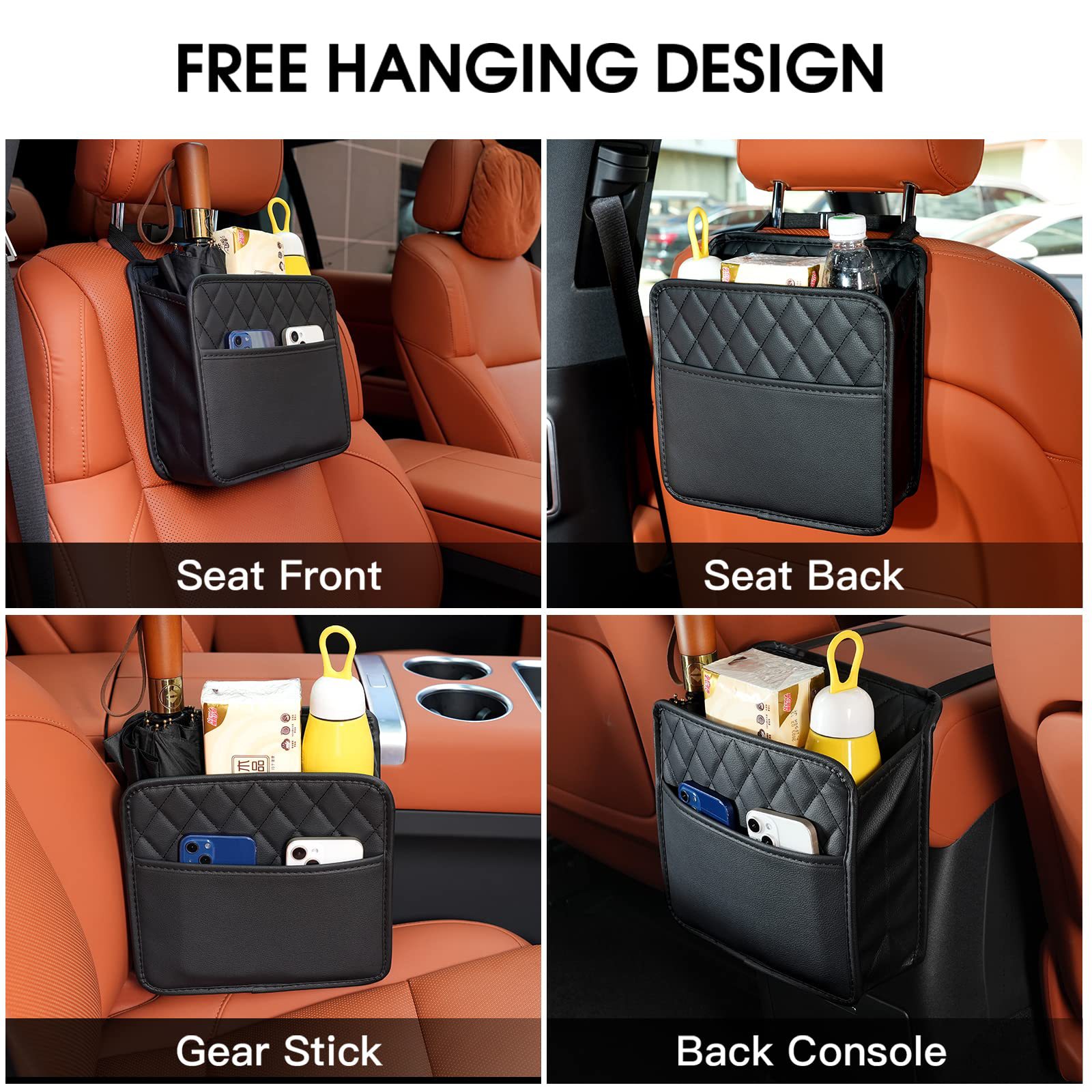 吊り下げ式収納ポケット 車用後部座席 カーシートバックオーガ - Travel Accessories In Car のレビューと価格