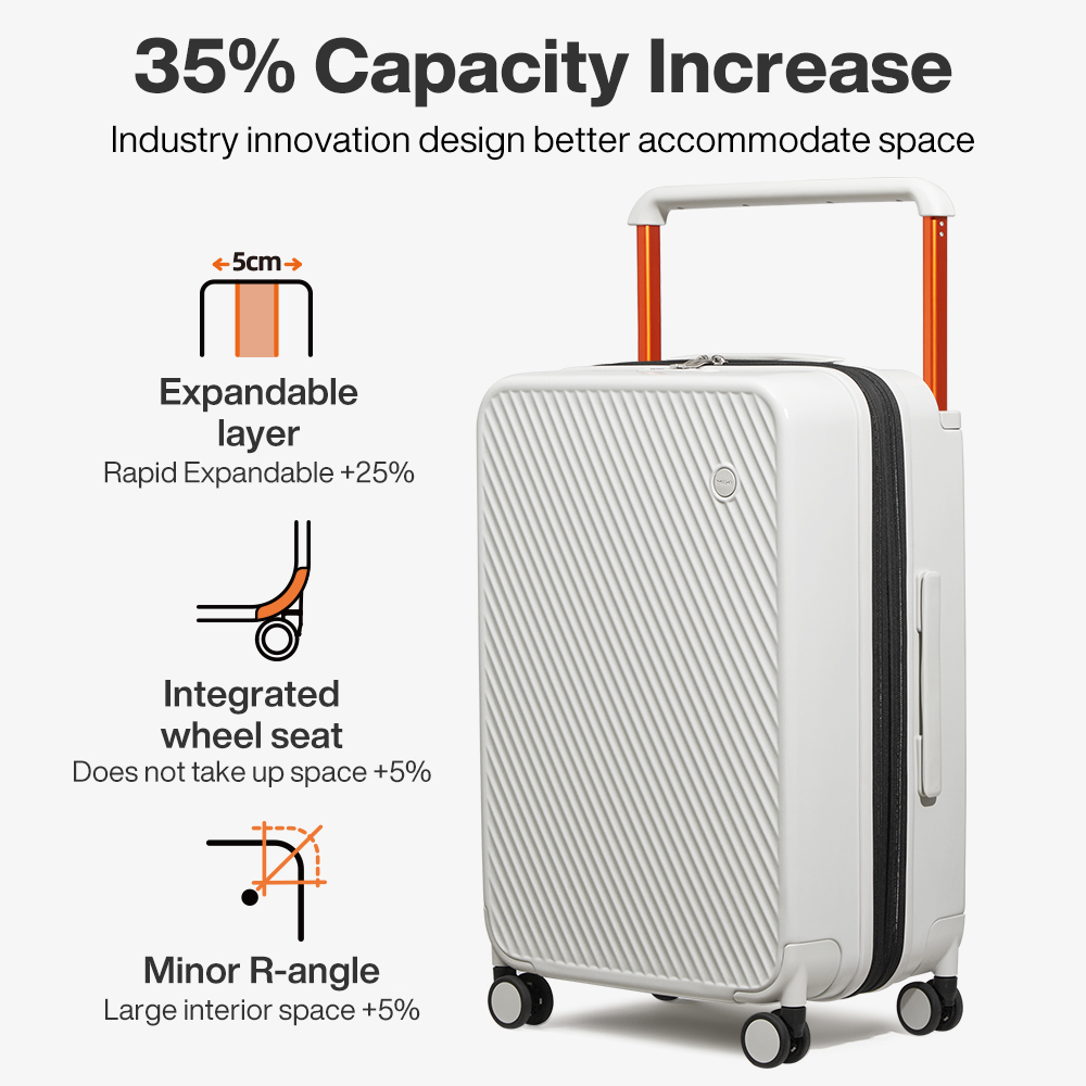 Mixi 拡張可能な機内持ち込み荷物軽量大容量ワイドハンドル - Travel Lock Tsa Approved のレビューと価格